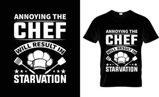 Chef-T-Shirt-Design, Chef-T-Shirt-Slogan und Bekleidungsdesign, Chef-Typografie, Chef-Vektor, Chef-Illustration vektor