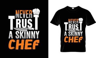 Chef-T-Shirt-Design, Chef-T-Shirt-Slogan und Bekleidungsdesign, Chef-Typografie, Chef-Vektor, Chef-Illustration vektor