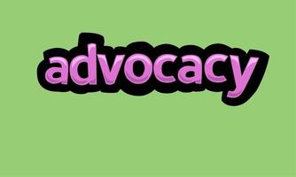 Advocacy-Schreibvektordesign auf grünem Hintergrund vektor