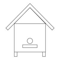Bienenstock. Haus für Honigbienen. Vektor-Illustration isoliert auf weißem Hintergrund. vektor