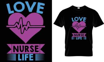 Krankenschwester-T-Shirt-Design-Grafik. vektor