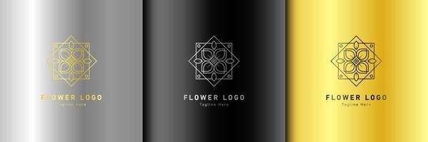 Luxus-Gold-Schönheitsblumen-Spa-Logo-Vorlage Wellness-Design für Gesundheits-Wellness-Business-Vektor vektor