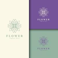 Schönheitsblume, Spa-Logo-Vorlage Wellness-Design für Gesundheits-Wellness-Business-Vektor vektor