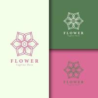 skönhet blomma, spa logotyp mall wellness design för hälsa wellness företag vektor