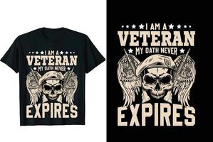 veteran t-shirt design vektor