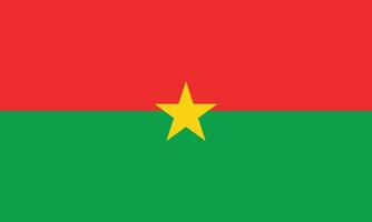 die nationalflagge von burkina faso mit den offiziellen panafrikanischen farben. Flagge von Burkina Faso-Vektorillustration vektor