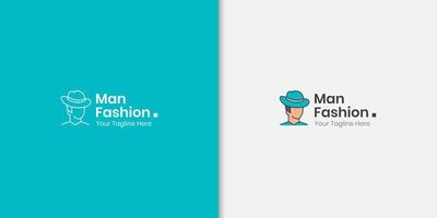 Mann Bekleidungsgeschäft, Mann Modegeschäft Logo-Design-Vorlage vektor