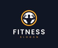 kreative Fitness-Studio-Logo-Design-Vorlage vektor