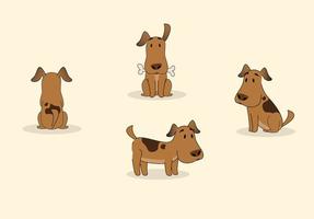 tecknad serie hund uppsättning. hundar Lycklig söt djur- poser vektor isolerat symbol illustration