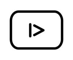 svart linje spela paus vektor logotyp ikon isolerat på vit. illustration media platt tecken symbol för appar och webbplatser