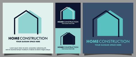 Designvorlage für das Logo für den Hausbau vektor