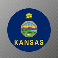 kansas stat flagga. vektor illustration.