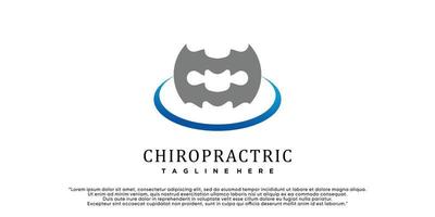 Chiropraktik-Logo-Design Wirbelsäulen-Logo-Vorlage Wirbelsäulen-Symbol Rückgrat-Symbol im Zusammenhang mit Physiotherapie-Premium-Vektor vektor
