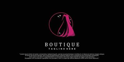 Vektor-Mode-Boutique und Shop-Logo-Label-Emblem Premium-Vektor vektor