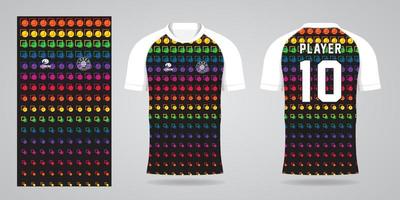 bunte Fußball-Trikot-Sport-Design-Vorlage vektor