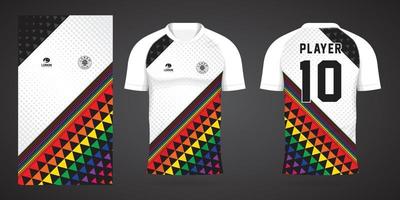 bunte Fußball-Trikot-Sport-Design-Vorlage vektor