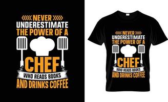 Chef-T-Shirt-Design, Chef-T-Shirt-Slogan und Bekleidungsdesign, Chef-Typografie, Chef-Vektor, Chef-Illustration vektor