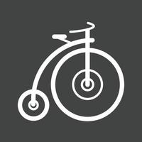 Fahrrad ii Linie invertiertes Symbol vektor