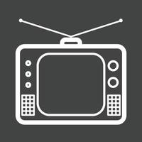 Invertiertes Symbol für die TV-Set-Linie vektor