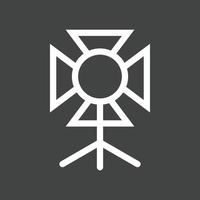 alte Kameralinie invertiertes Symbol vektor