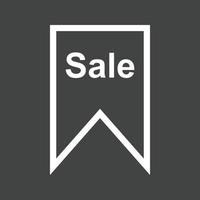 Sale-Tag-Linie umgekehrtes Symbol vektor