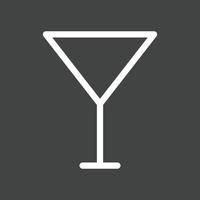 Umgekehrtes Symbol für die Cocktailglaslinie vektor