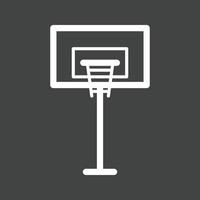 Invertiertes Symbol für die Basketballpfostenlinie vektor