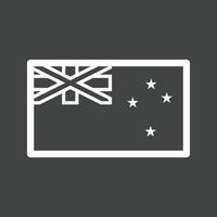 Neuseeland-Linie umgekehrtes Symbol vektor