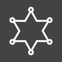 Sherif-Abzeichenlinie invertiertes Symbol vektor
