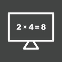 matematik i dator linje omvänd ikon vektor