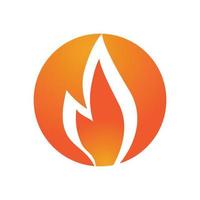 Feuerflamme-Logo-Vektor, Öl-, Gas- und Energie-Logo-Konzept vektor