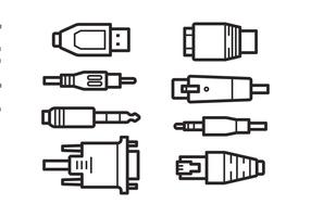 Freie Verbindungsstecker-Ikonen vektor