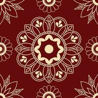 nahtloses Muster mit Blumen. kreativer dekorativer dekorativer mandala-designhintergrund. Vektor-Illustration. vektor