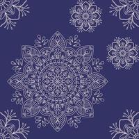 abstrakter Hintergrund mit Schneeflocken. kreativer dekorativer dekorativer mandala-designhintergrund. Vektor-Illustration. vektor