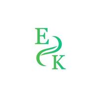 ek grünes Logo-Design für Ihr Unternehmen vektor