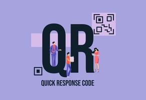 QR-Quick-Response-Code. Binärcode für die Geschäftsstrategie des Produktidentifikationsmanagements. vektor