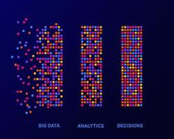 große Datenanalyse. digitale Analyse von Geschäftsinformationen vektor