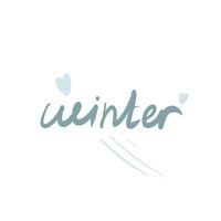 vinter- inskrift förbi hand. vinter- logotyper och emblem för inbjudningar, hälsning kort, t-shirts, grafik och affischer. hand dragen vinter- fras. vektor illustration
