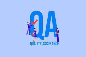 qa kvalitet försäkran. företag förvaltning investering företag strategi betalning förbi kontanter och kreditera. vektor