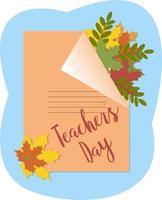 Teachers Day Collage Hintergrund mit Herbstblatt vektor