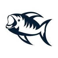 Fisch-Glyphen-Symbol-Illustration. Illustrationssymbol im Zusammenhang mit Wassertieren. einfaches Design editierbar vektor