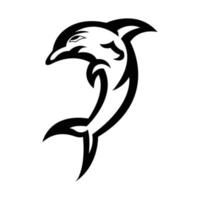 Abbildung des Symbols für die Delfinlinie. Illustrationssymbol im Zusammenhang mit Meerestieren. einfaches Design editierbar vektor