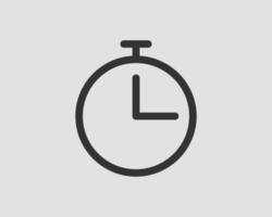 Timer-Symbol. Stoppuhr-Vektor-Piktogramm. Stoppuhr isoliert auf weißem Hintergrund. vektor