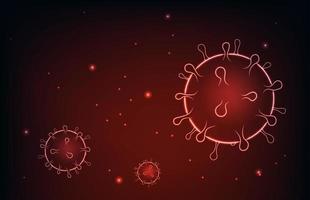 Virus-Vektor-Hintergrund. konzeptillustration infektion, bakterien, medizinische versorgung, mikrobiologie, pathogener organismus vektor