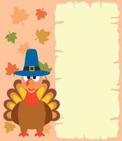 Thanksgiving-Hintergrund mit Truthahnvektor vektor