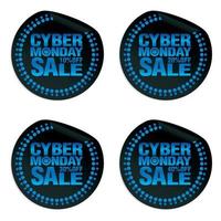 Cyber Monday Sale Power Sticker Set 10, 20, 30, 40 Rabatt vektor