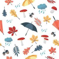 Herbst Musterdesign mit Regenschirmen vektor