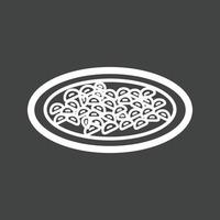 Gnocchi-Linie umgekehrtes Symbol vektor