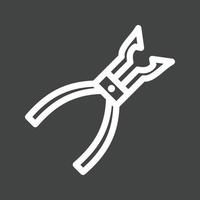 Symbol für umgekehrte Zangenlinie vektor