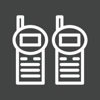 Walkie-Talkie-Linie invertiertes Symbol vektor